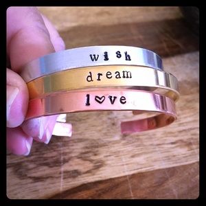 Trio of Hand-Stamped Bracelets